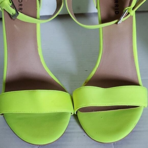 Torrid Neon Heels Pumps Shoes Sandals Ankle Strap Tapered Heel Women's WOMANS 12 - Picture 8 of 16